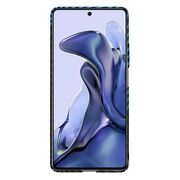 Husa pentru Xiaomi 11T 5G, 11T PRO 5G  CarbonFiber UltraSlim, Lightweight, albastru negru