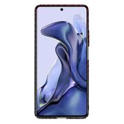 Husa pentru Xiaomi 11T 5G, 11T PRO 5G  CarbonFiber UltraSlim, Lightweight, rosu negru