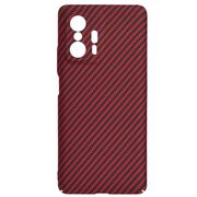 Husa pentru Xiaomi 11T 5G, 11T PRO 5G  CarbonFiber UltraSlim, Lightweight, rosu