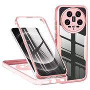 Pachet 360: Husa cu folie integrata pentru  Xiaomi 14 Ultra Cover360 fata / spate - roz