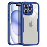 Pachet 360: Husa cu folie integrata pentru  iPhone 16 Pro Max Cover360 fata / spate - albastru