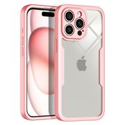 Pachet 360: Husa cu folie integrata pentru  iPhone 16 Pro Max Cover360 fata / spate - roz