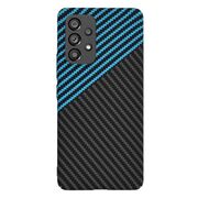 Husa pentru  Samsung Galaxy A53 5G CarbonFiber UltraSlim, Lightweight, albastru negru