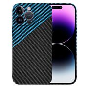 Husa pentru  iPhone 14 Pro Max CarbonFiber UltraSlim, Lightweight, albastru negru