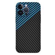 Husa pentru  iPhone 14 Pro Max CarbonFiber UltraSlim, Lightweight, albastru negru