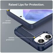Husa pentru Samsung Galaxy A06 Carbon Liquid Silicone, albastru