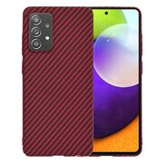Husa pentru Samsung Galaxy A52  / A52s CarbonFiber UltraSlim, Lightweight, rosu