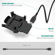 Incarcator Garmin Fenix 3 wireless cu cablu USB, Techsuit TGC5