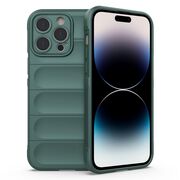 Husa pentru  iPhone 14 Pro Max Liquid Silicone, Microfibre Lining, Non-Slip Airbag Design, verde
