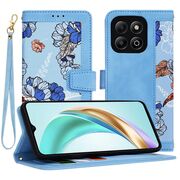 Husa tip carte pentru  Honor X6b, functie stand si port carduri, albastru