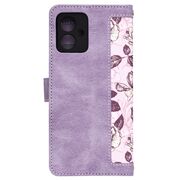 Husa tip carte pentru  Motorola Moto G54, G54 Power Edition, functie stand si port carduri, mov