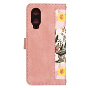 Husa tip carte pentru  OnePlus Nord CE4 Lite, functie stand si port carduri, roz