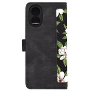 Husa tip carte pentru  Oppo A18, A38, functie stand si port carduri, negru