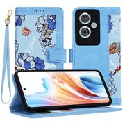 Husa tip carte pentru  Oppo A79 5G, functie stand si port carduri, albastru