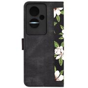 Husa tip carte pentru  Oppo A79 5G, functie stand si port carduri, negru