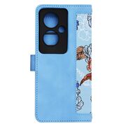 Husa tip carte pentru  Oppo Reno 11F, functie stand si port carduri, albastru