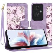Husa tip carte pentru  Oppo Reno 11F, functie stand si port carduri, mov