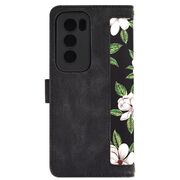 Husa tip carte pentru  Oppo Reno 12, functie stand si port carduri, negru