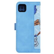 Husa tip carte pentru  Samsung Galaxy A22 5G, functie stand si port carduri, albastru
