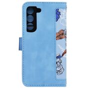 Husa tip carte pentru  Samsung Galaxy S22 5G, functie stand si port carduri, albastru