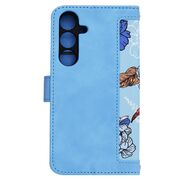 Husa tip carte pentru  Samsung Galaxy S24, functie stand si port carduri, albastru