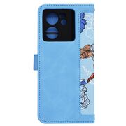 Husa tip carte pentru  Xiaomi 13T, 13T Pro, functie stand si port carduri, albastru