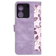 Husa tip carte pentru  Xiaomi Redmi 13C, functie stand si port carduri, mov