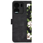 Husa tip carte pentru  Xiaomi Redmi 13C, functie stand si port carduri, negru