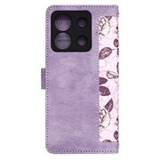 Husa tip carte pentru  Xiaomi Redmi Note 13 5G, functie stand si port carduri, mov