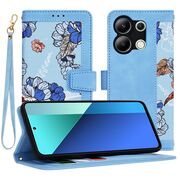 Husa tip carte pentru  Xiaomi Redmi Note 13 4G, functie stand si port carduri, albastru