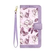 Husa tip carte pentru  Honor 200, functie stand si port carduri, mov