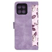 Husa tip carte pentru  Honor 70 Lite, functie stand si port carduri, mov