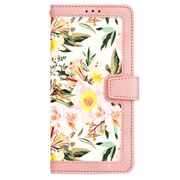 Husa tip carte pentru  Honor 70 Lite, functie stand si port carduri, roz