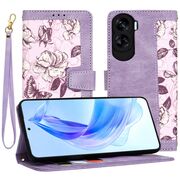 Husa tip carte pentru  Honor 90 lite, functie stand si port carduri, mov