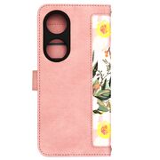 Husa tip carte pentru  Honor X7b, functie stand si port carduri, roz