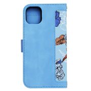 Husa tip carte pentru  iPhone 11, functie stand si port carduri, albastru