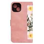 Husa tip carte pentru  iPhone 14, functie stand si port carduri, roz