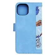 Husa tip carte pentru  iPhone 15, functie stand si port carduri, albastru