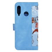 Husa tip carte pentru Huawei P30 Lite, functie stand si port carduri, albastru