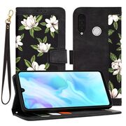 Husa tip carte pentru Huawei P30 Lite, functie stand si port carduri, negru