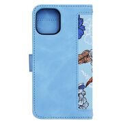 Husa tip carte pentru iPhone 12, functie stand si port carduri, albastru