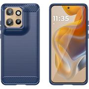 Husa pentru Motorola Edge 50 Neo Carbon Liquid Silicone, albastru