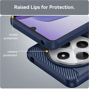 Husa pentru Xiaomi Redmi 14C Carbon Liquid Silicone, albastru