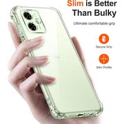 Husa pentru Motorola Moto G55 Anti-Shock 1.5mm, Reinforced 4 corners, transparent