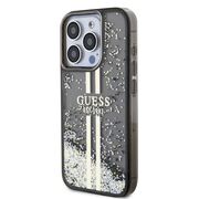 Husa pentru  iPhone 15 Pro Max Guess - Liquid Glitter - negru