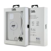 Husa pentru  iPhone 15 Karl Lagerfeld - IML MagSafe - transparent neutru