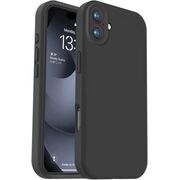 Husa pentru  iPhone 16 Liquid Silicone, subțire, captusita cu microfibra, anti amprentă, protectie cameră foto, negru