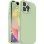 Husa pentru  iPhone 16 Pro Max Liquid Silicone, subțire, captusita cu microfibra, anti amprentă, protectie cameră foto, verde