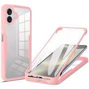 Pachet 360: Husa cu folie integrata pentru  Samsung Galaxy A06 Cover360 fata / spate - roz