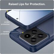 Husa pentru Xiaomi 14T Pro Carbon Liquid Silicone, albastru